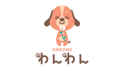 かわいい犬のキャラクターロゴ